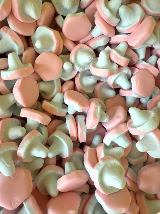 Fizzy foamy mushrooms