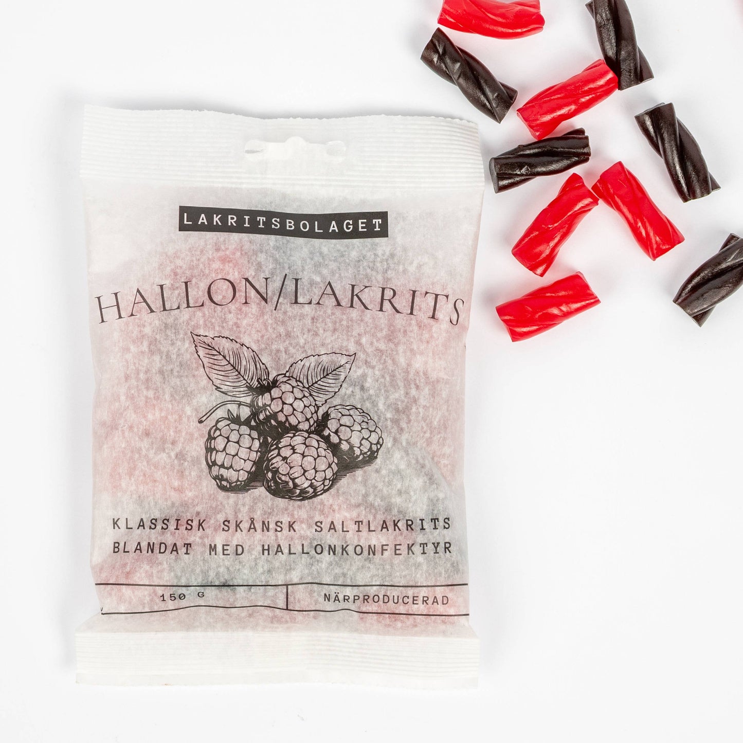 Premium Swedish Raspberry/Licorice Sweets