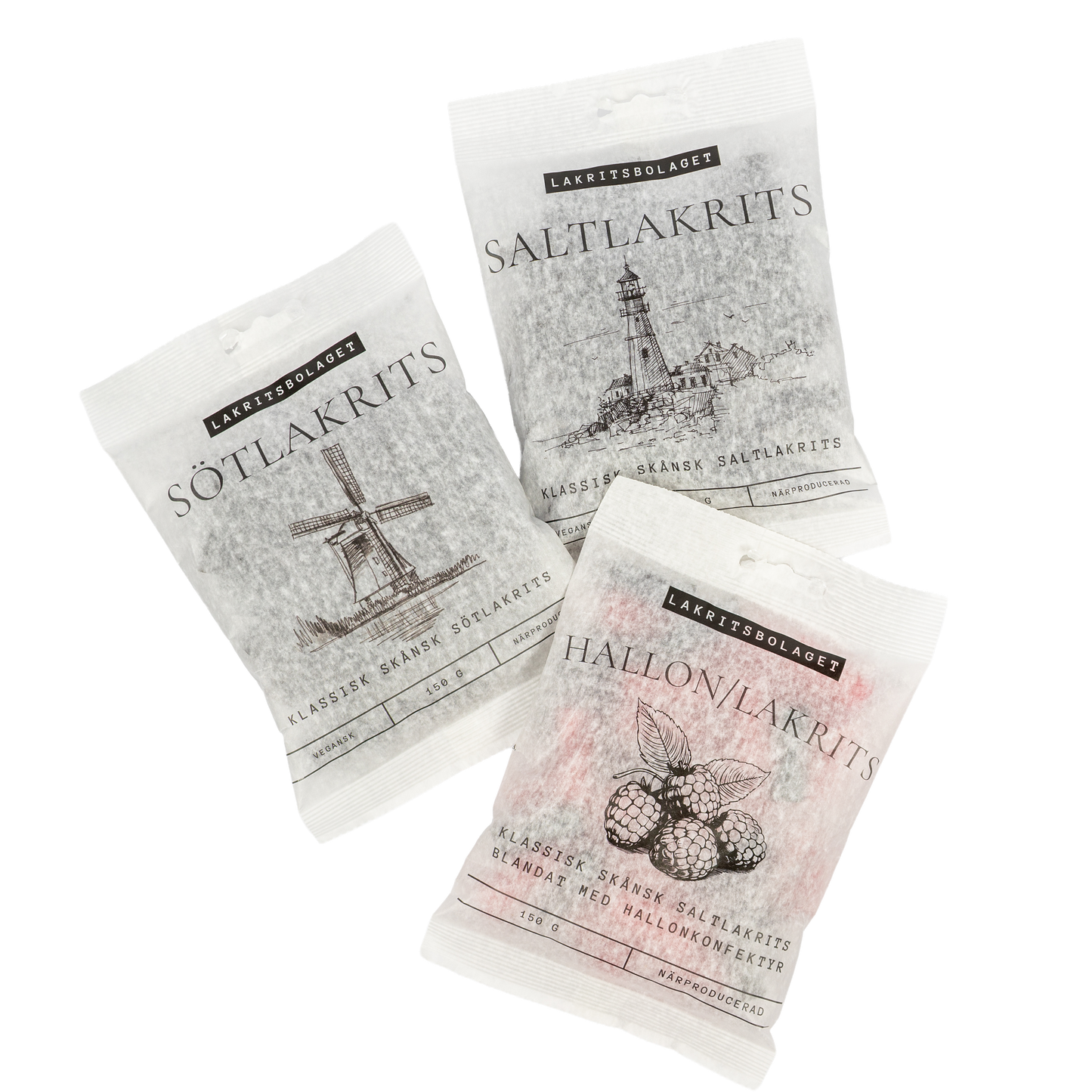 Premium Swedish Raspberry/Licorice Sweets